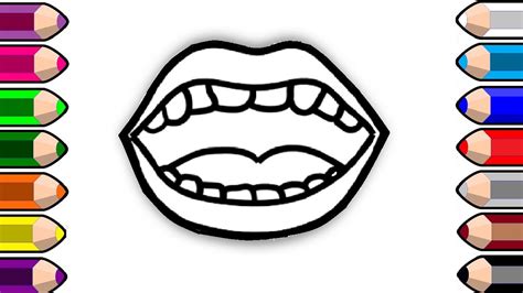 mouth coloring pages colouring book  children youtube