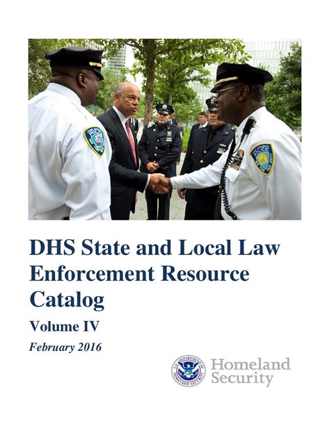 2016 dhs state and local law enforcement resource catalog volume iv by smith protective