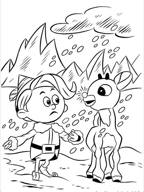 rudolph  red nosed reindeer coloring sheets