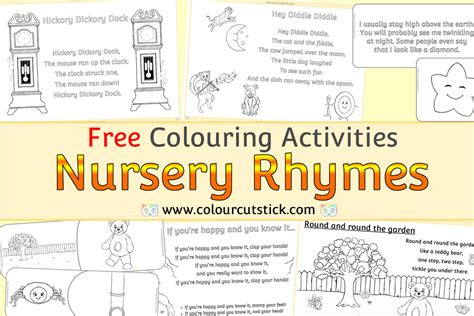 nursery rhyme colouring pages  children kids toddlers