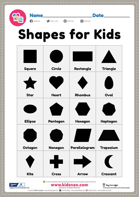 learning shapes  toddlers  printable   kids