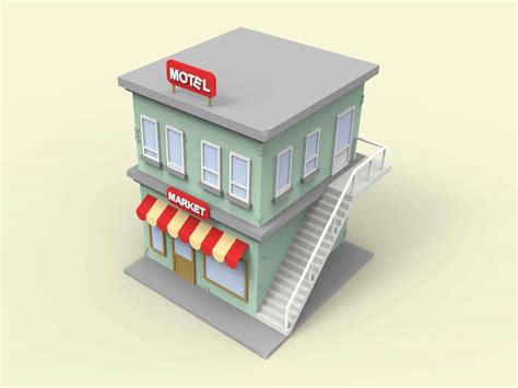 market  motel house store  model  avdprint