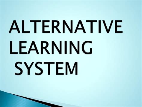 alternative learning system powerpoint