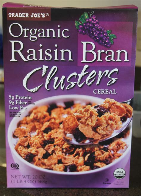 review trader joes organic raisin bran clusters cereal