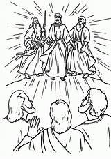 Transfiguration Popular Evangelio Moziru Coloringhome sketch template