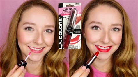 la colors lip duo gloss lipstick review eternal flame day