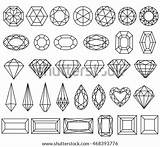 Gemstone Drawing Gem Background Graphic Stock Gems Emerald Diamond Vectors Faceting Jewel Patterns Vector Jewelry Shutterstock Coloring Crystal Drawings Gemstones sketch template