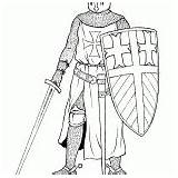 Cruzada Cavaleiro Cavaleiros Soldados Guerras sketch template