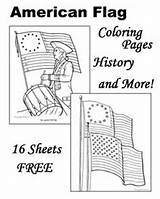 Flag Coloring American Heritage Girls First Pages Badge Printable Ahg Spangled Banner History Template Colors Kids sketch template