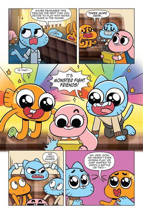 comic book preview the amazing world of gumball cheat