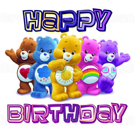 care bears birthday png etsy