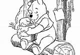 Honey Bear Coloring Pages Pooh Disney Enjoying Sweet Asking Mother Baby His sketch template