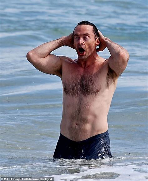 hugh jackman 50 shows off his ripped physique as he goes shirtless at