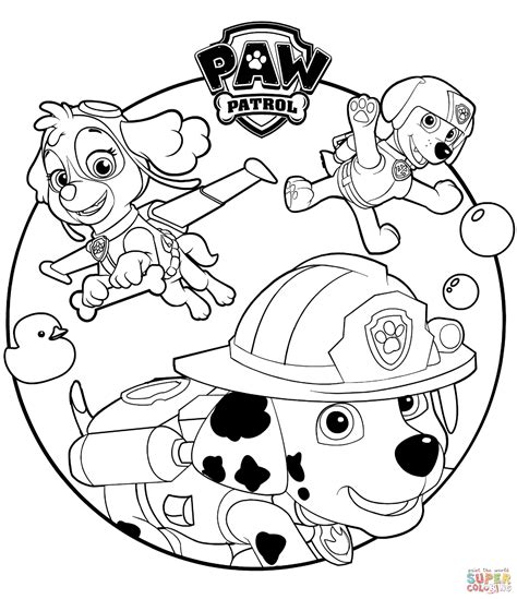 pretty image  paw patrol coloring pages marshall vicomsinfo