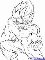Goku Saiyan Super Coloring Pages Draw Step Ball Dragon Drawing Dragoart Print Sketch Characters Getdrawings Character Popular Cool Tutorial Color sketch template