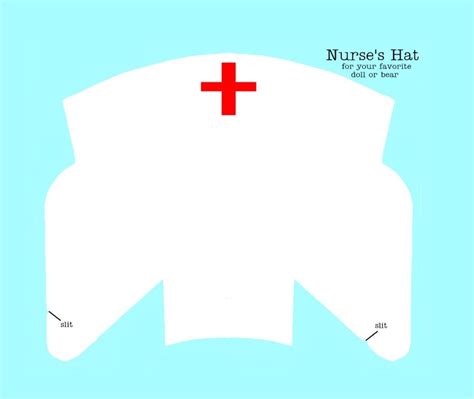 printable nursing nurse hat template printable templates