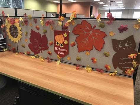 thanksgiving  fall cubicle decorating ideas fall office