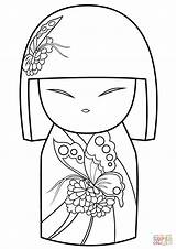 Coloring Doll Kokeshi Pages Dolls Kimmi Butterfly Ornament Kimmidoll Supercoloring Printable Japanese Drawing Getcolorings Imprimible sketch template