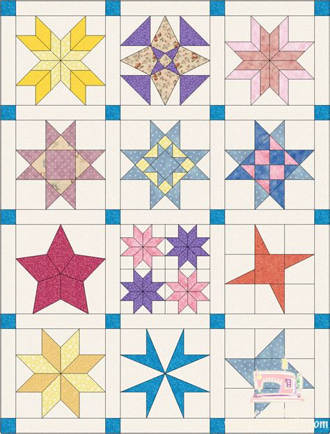 piece  quilt star quilt block   month quilt