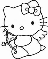 Pages Hello Coloring Printable Kitty Coloing Sheets Kids sketch template