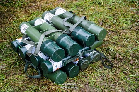 british army mm mortar rounds   containers stacked