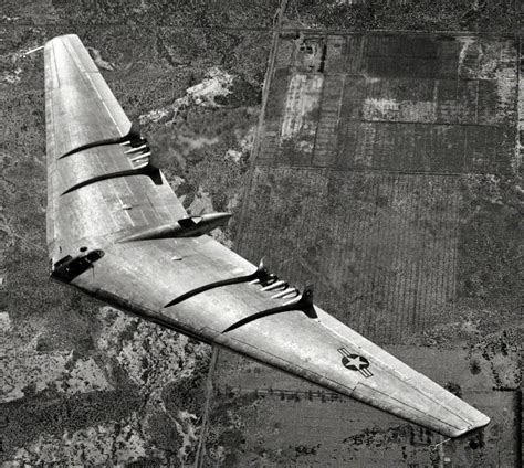 aerial view   air forces  ton northrop flying wing yb