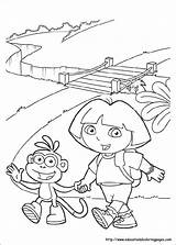 Dora Colorat Ghetute Tigrisor Plansa Planse Atencion Bajo Puente Nahe Brucke Strada Giusta Dora2 Educationalcoloringpages Exploradora sketch template