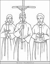 Servers Catholic Thecatholickid Crucifix sketch template