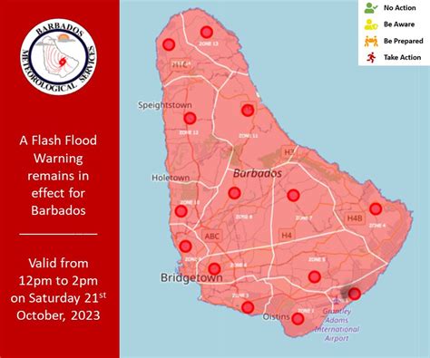 The Flash Flood Warning Barbados Meteorological Services
