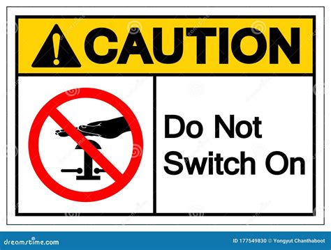 caution   switch  symbol sign vector illustration isolate  white background label