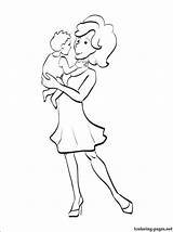 Mother Coloring Pages Son 39s Color Getcolorings Printable sketch template