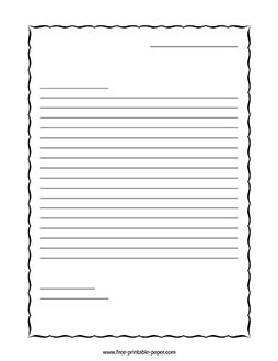 printable letter writing paper  learning   write