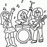 Rock Coloring Pages Band Concert Roll Printable Color Print Piano Female Marching Kids Music Star Ways Grand Getcolorings Popular Online sketch template