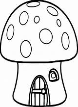 Mushroom Coloring Pages House Toadstool Mushrooms Printable Drawing Adults Template Unique Getcolorings Color Getdrawings Sheet Print Col sketch template
