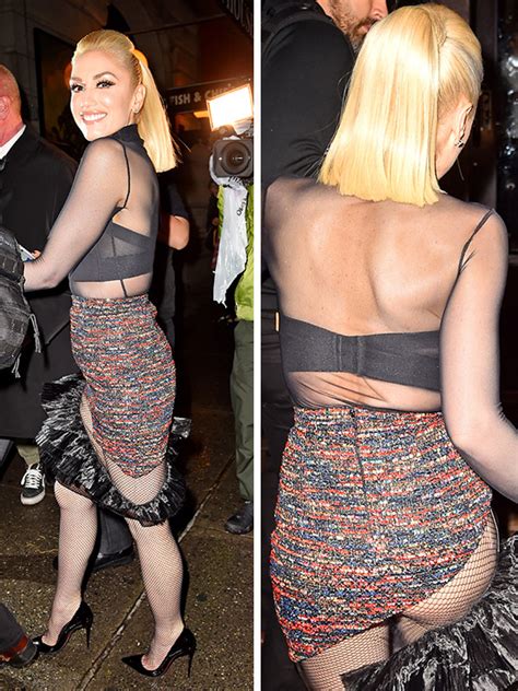 gwen stefani flashes butt cheek in sexy skirt at the ‘snl after party hollywood life