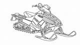 Polaris Rmk Coloring Rzr Snowmobiles sketch template