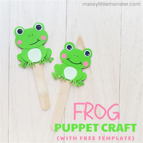 frog puppet craft messy  monster