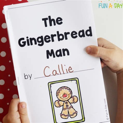 gingerbread man printable book  preschoolers fun  day