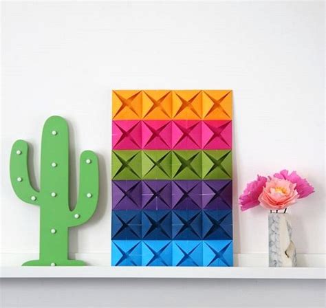membuat hiasan dinding kamar  kertas origami