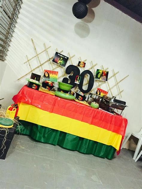 Table Decor Jamaican Party 40th Birthday Party Decorations Rasta Party