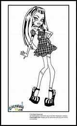 Monster Frankie High Coloring Stein Pages sketch template
