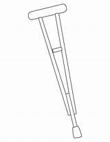 Crutch Coloring Pages Kids sketch template