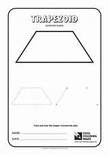 Shapes Geometric Coloring Pages Trapezoid Cool sketch template