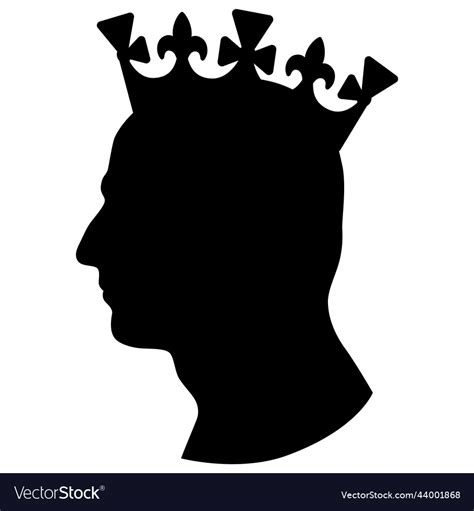 silhouette profile  king charles iii  king vector image