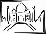 Mahal Taj Coloring sketch template