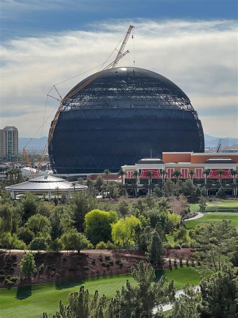 worlds largest sphere nearing completion  las vegas courthouse