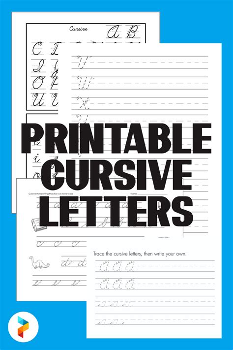 printable cursive letters printable templates