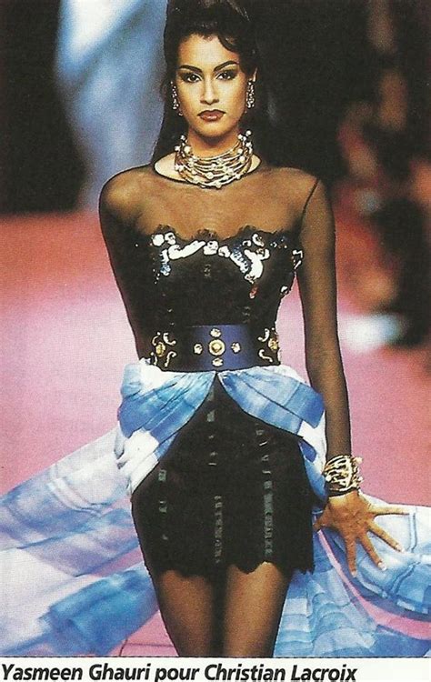 Yasmeen Ghauri 90s Lacroix Fashion Couture Fashion 90s Fashion