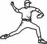 Baseball Pitcher Wecoloringpage sketch template