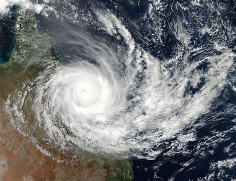 cyclone debbie roars ashore  australia   mph wind gusts   inches  rain